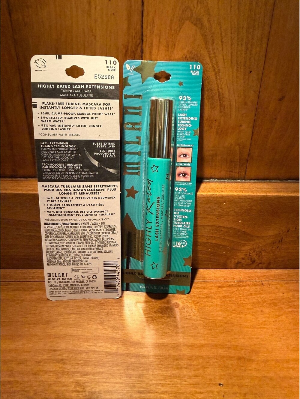 Milani Highly Rated Lash Extensions Mascara 110 Black - 0.35 fl oz Lot of 1